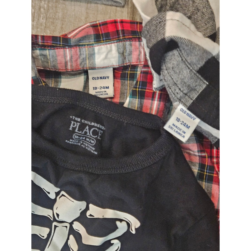 Old Navy Childrens Place Clothing Lot of 11 Kids Size 18-24M Plaid Denim Fall - Picture 8 of 9